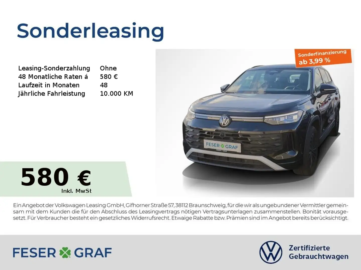 Volkswagen Tayron Life 2.0 TDI DSG 4MNavi AHK Kamera LED LM SiHz Schwarz - 1