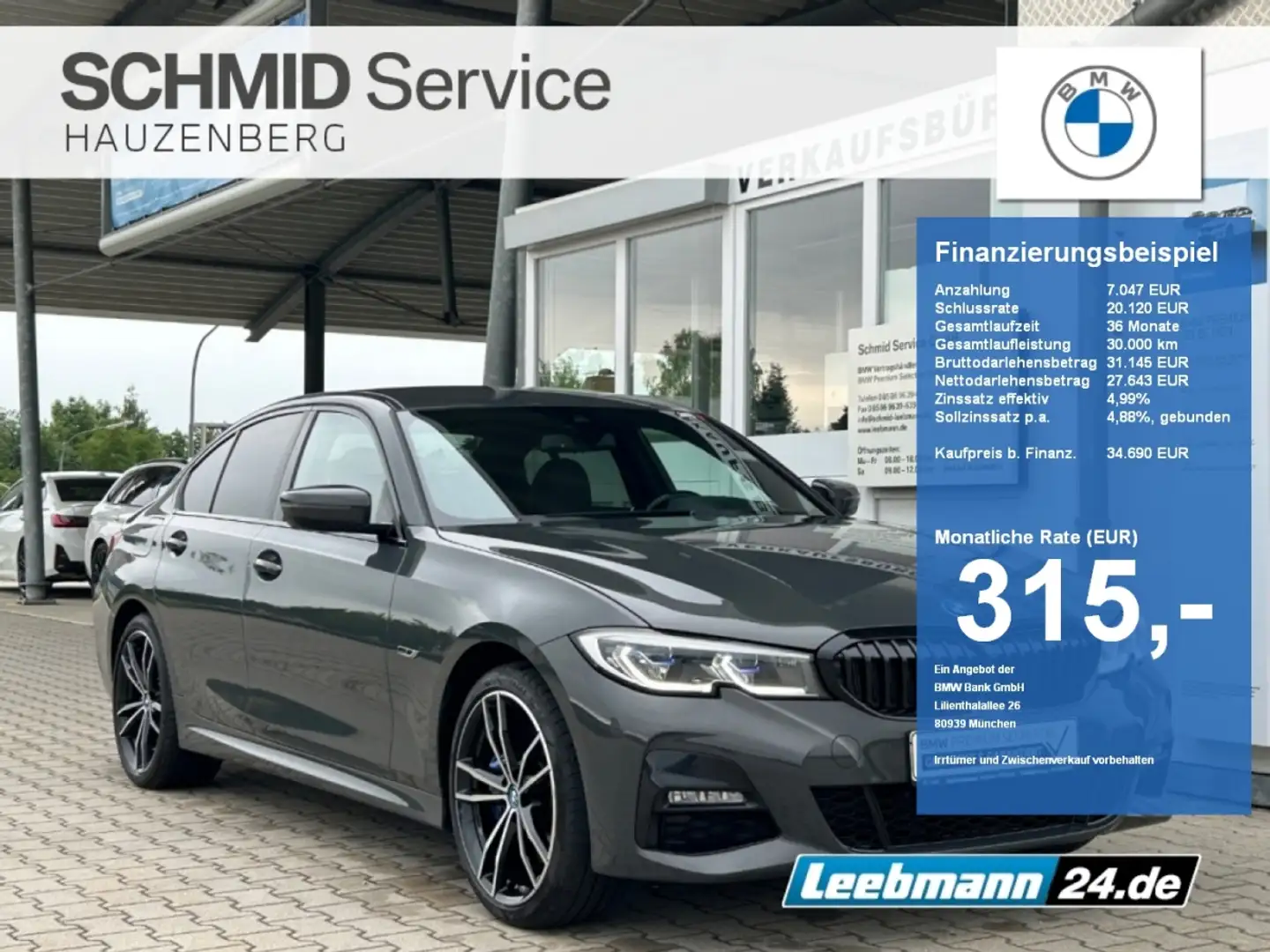 BMW 330 e xDrive Lim. M-Sport HUD/RFK 2 JAHRE GARANTIE Grau - 1