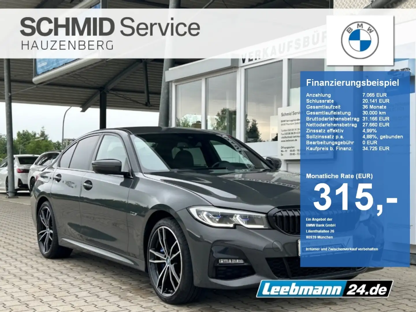 BMW 330 e xDrive Lim. M-Sport HUD/RFK 2 JAHRE GARANTIE Gris - 1