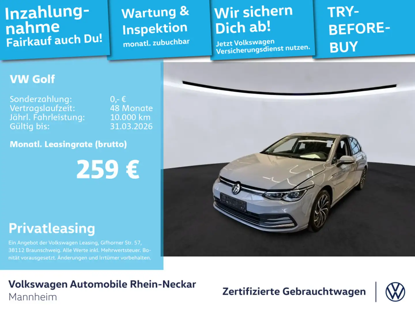 Volkswagen Golf VIII 1.5 TSI Style App-Connect PDC LED Grau - 1