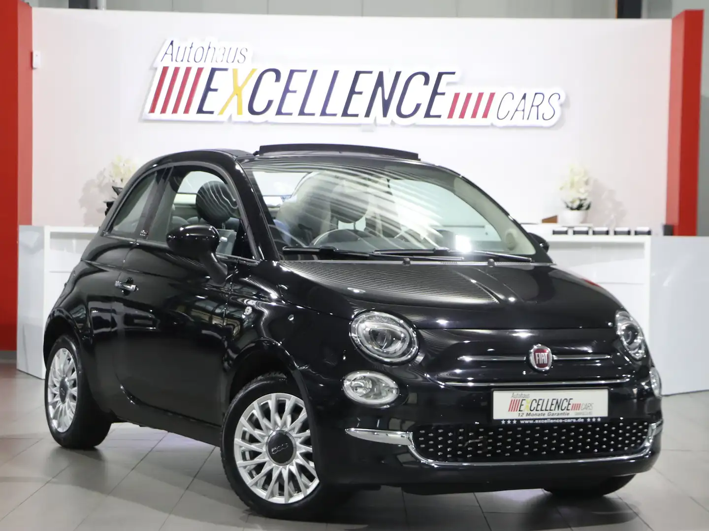 Fiat 500C 0.9 TWINAIR TURBO LOUNGE KLIMA / UNFALLFREI Schwarz - 1
