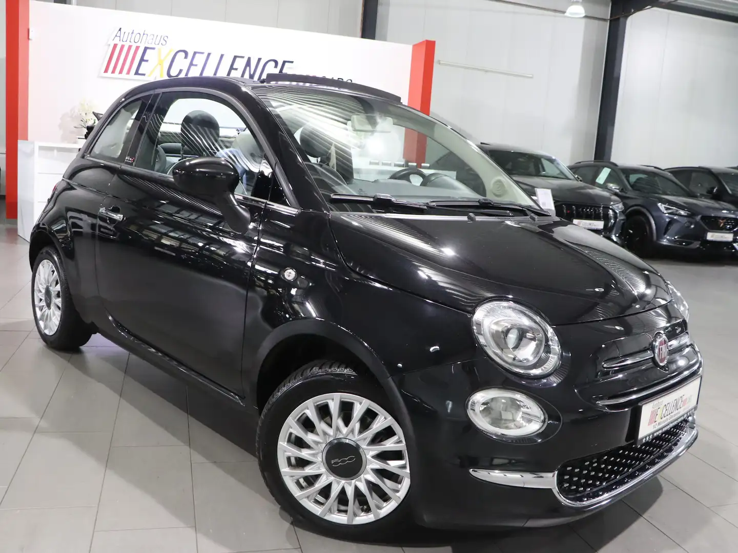 Fiat 500C 0.9 TWINAIR TURBO LOUNGE KLIMA / UNFALLFREI Schwarz - 2