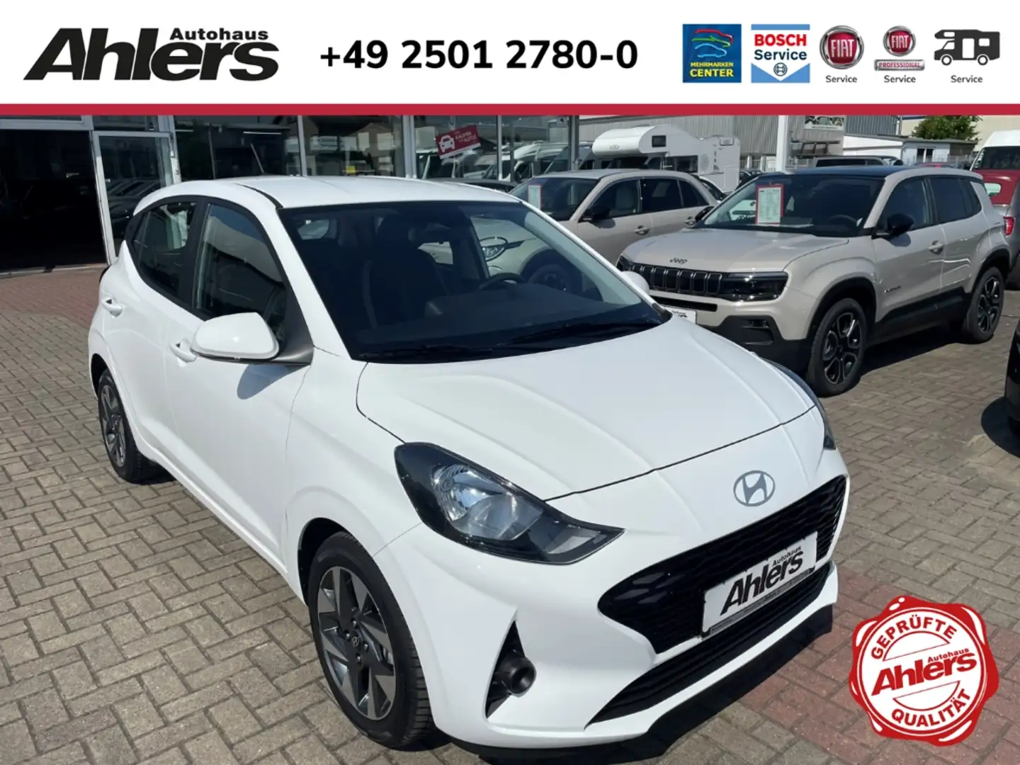 Hyundai i10 Trend+AUTOMATIK+NAVI+KAMERA+ALLWETTER+SHZ+LHZ+ALU+ Weiß - 1