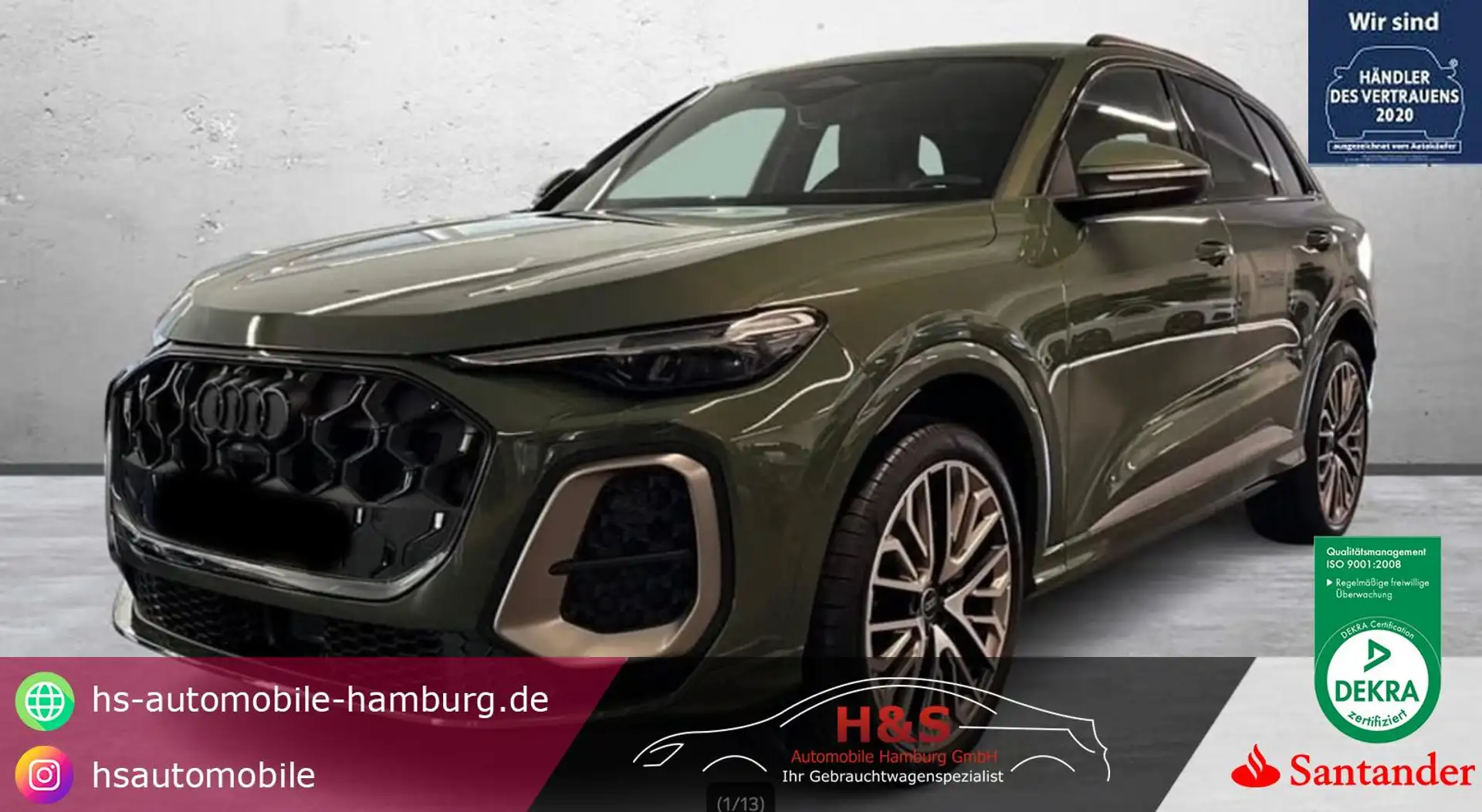 Audi Q5 2.0 TDI quattro S-LIne*Standheizung*AHK Grün - 1