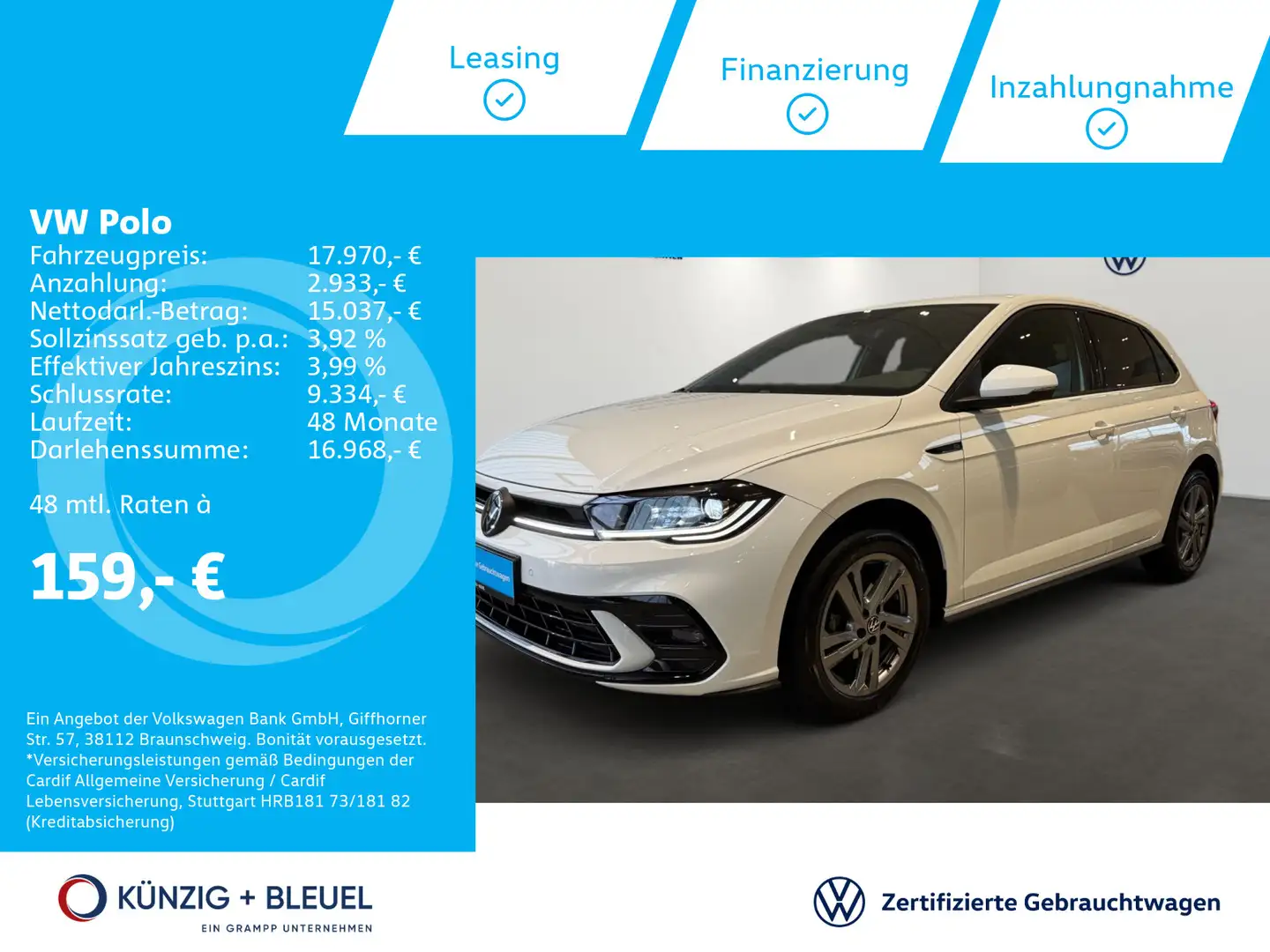 Volkswagen Polo R-Line 1,0 TSI Nav*LED*SHZ*ACC*CarPlay Wit - 1