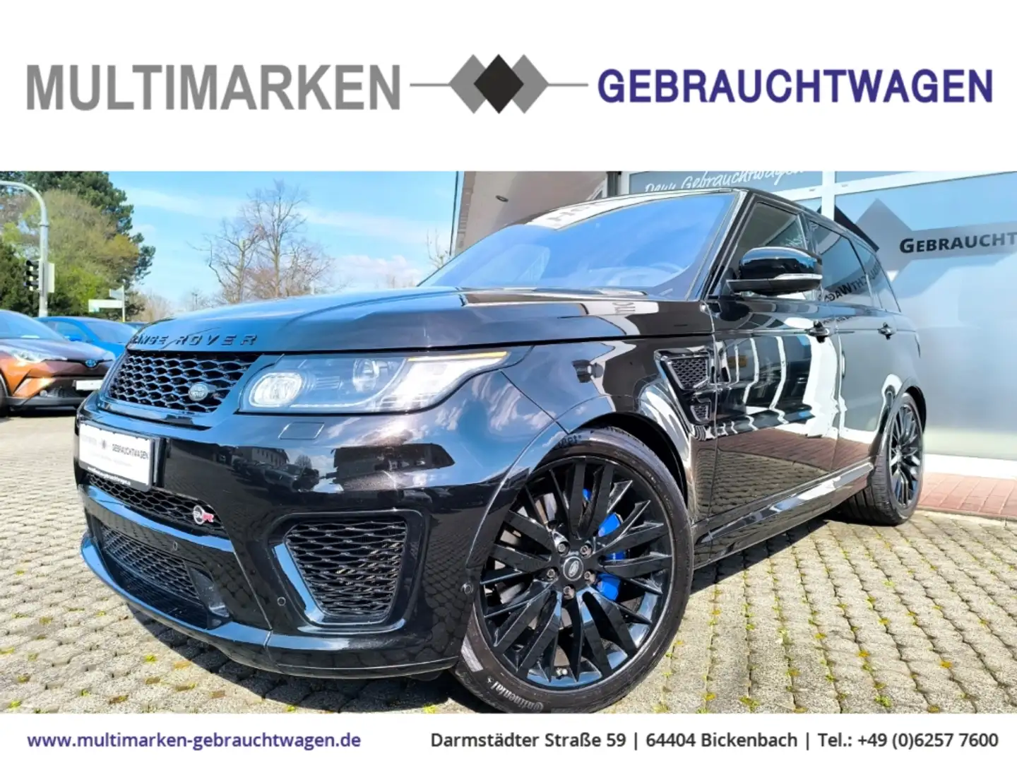 Land Rover Range Rover Sport SVR 5.0 HUD/Luft/Niveau/Pano/Navi Schwarz - 1