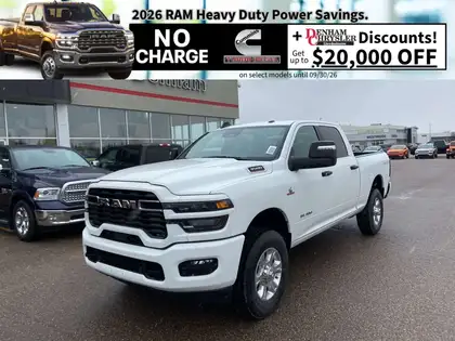White 2026 RAM 3500 Pickup Truck Four-Wheel Drive 8-Speed Automatic