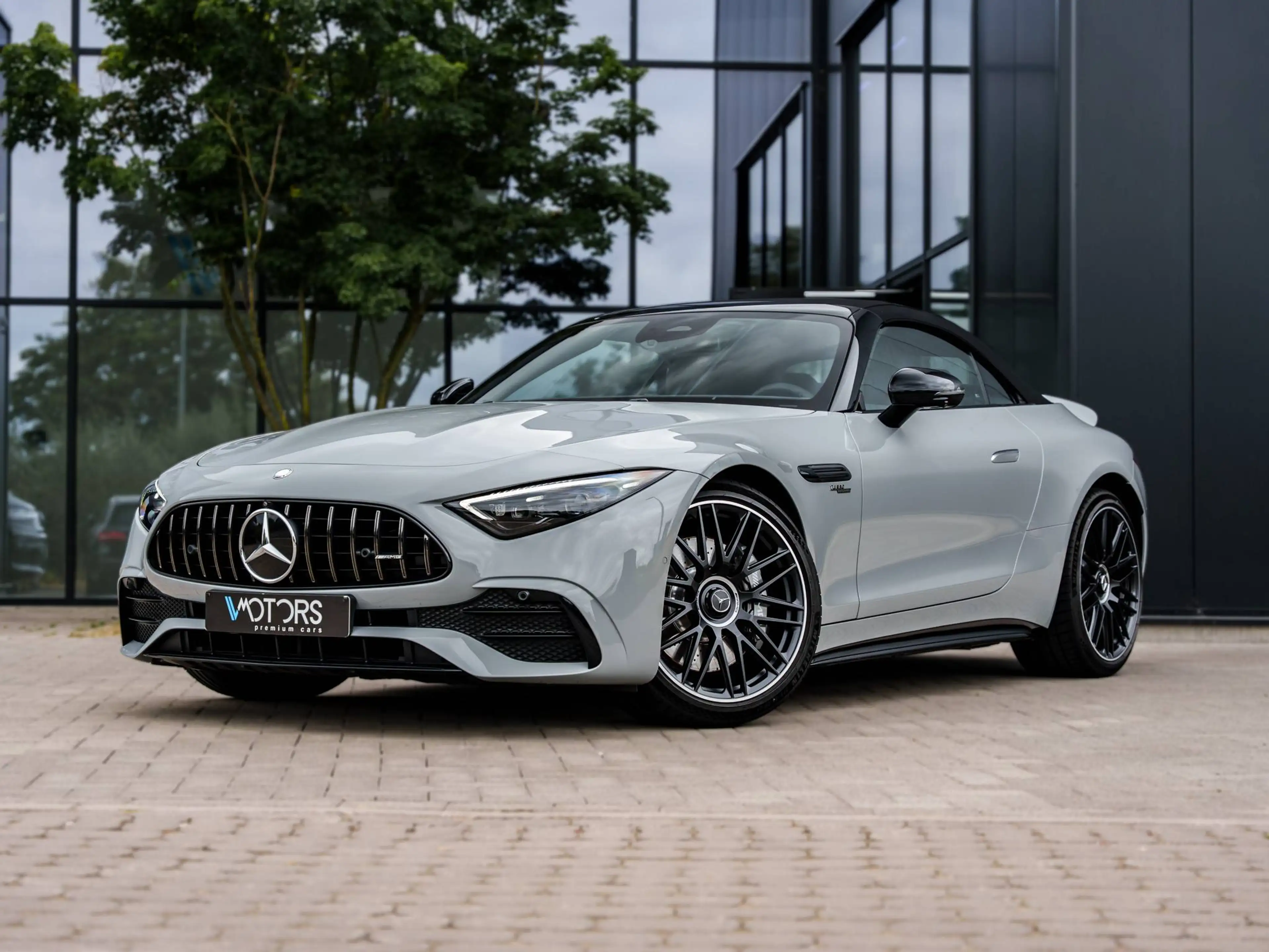 Mercedes-Benz SL 43 AMG Roadster - AMG Night Package - Alpine Grey - Burmester - Massage - HUD - 21" AMG