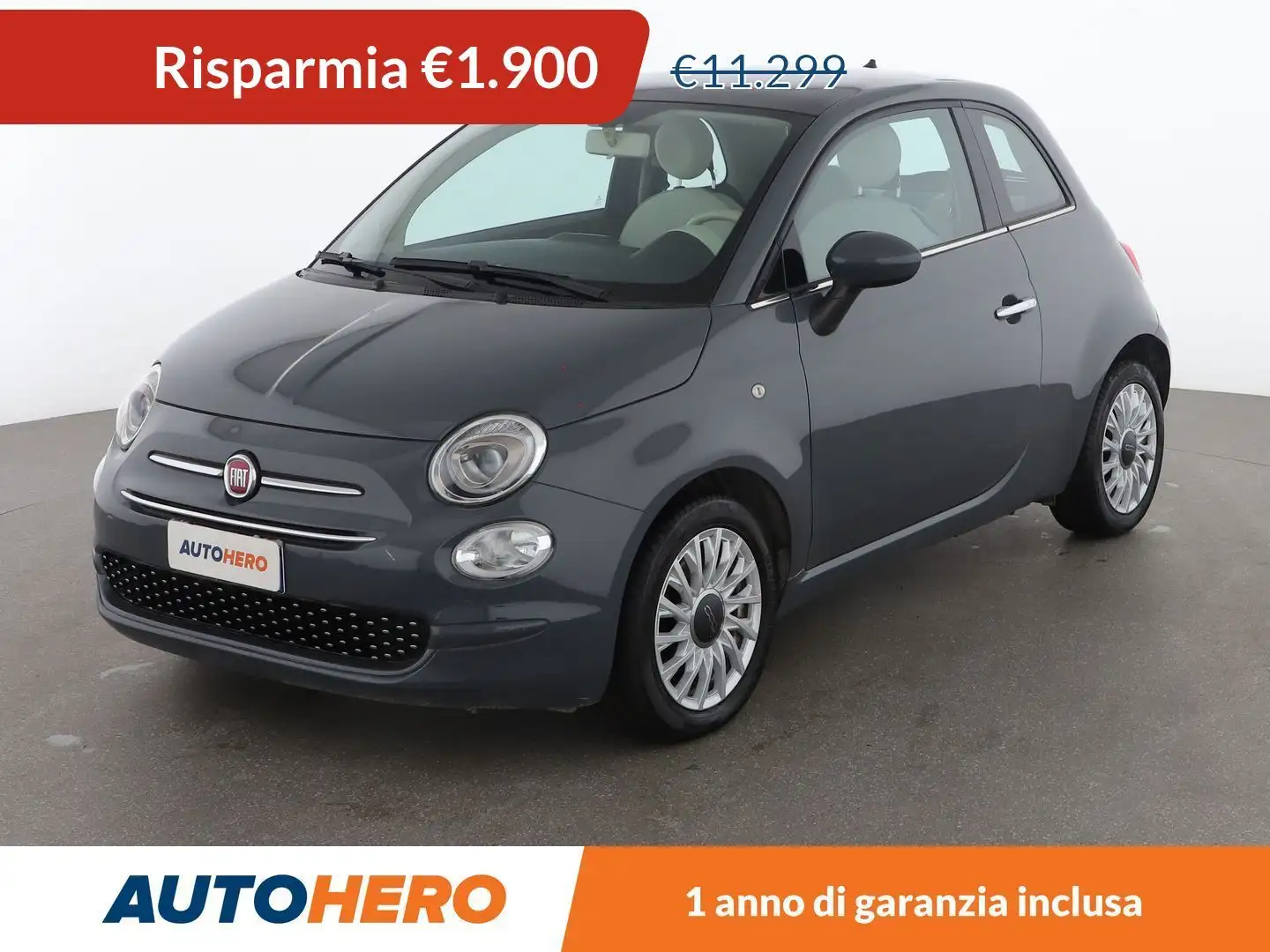 Fiat 500 1.2 Lounge Gris - 1