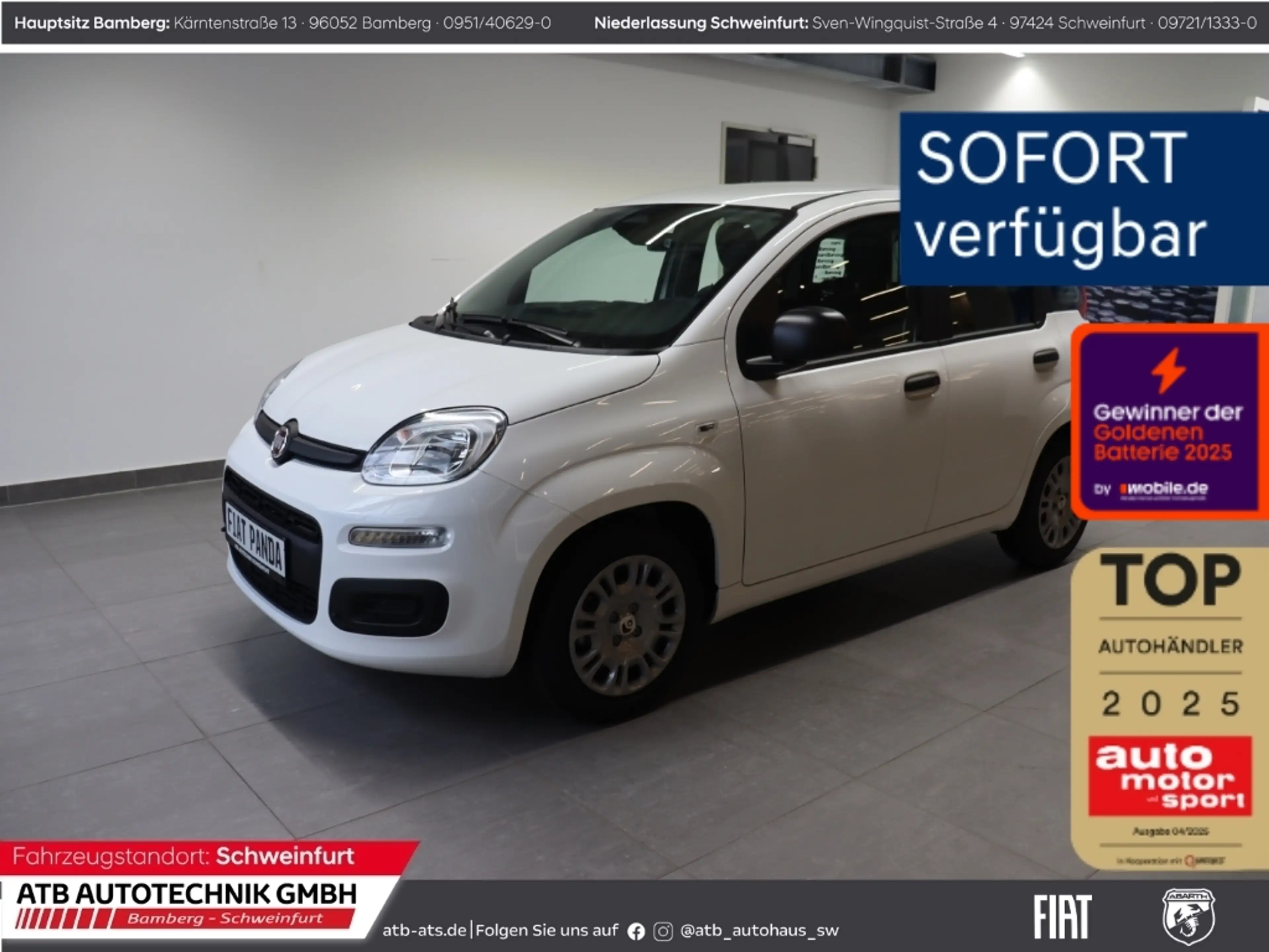 Fiat New Panda ICON Hybrid 1.0 GSE DAB Spurhalteass.