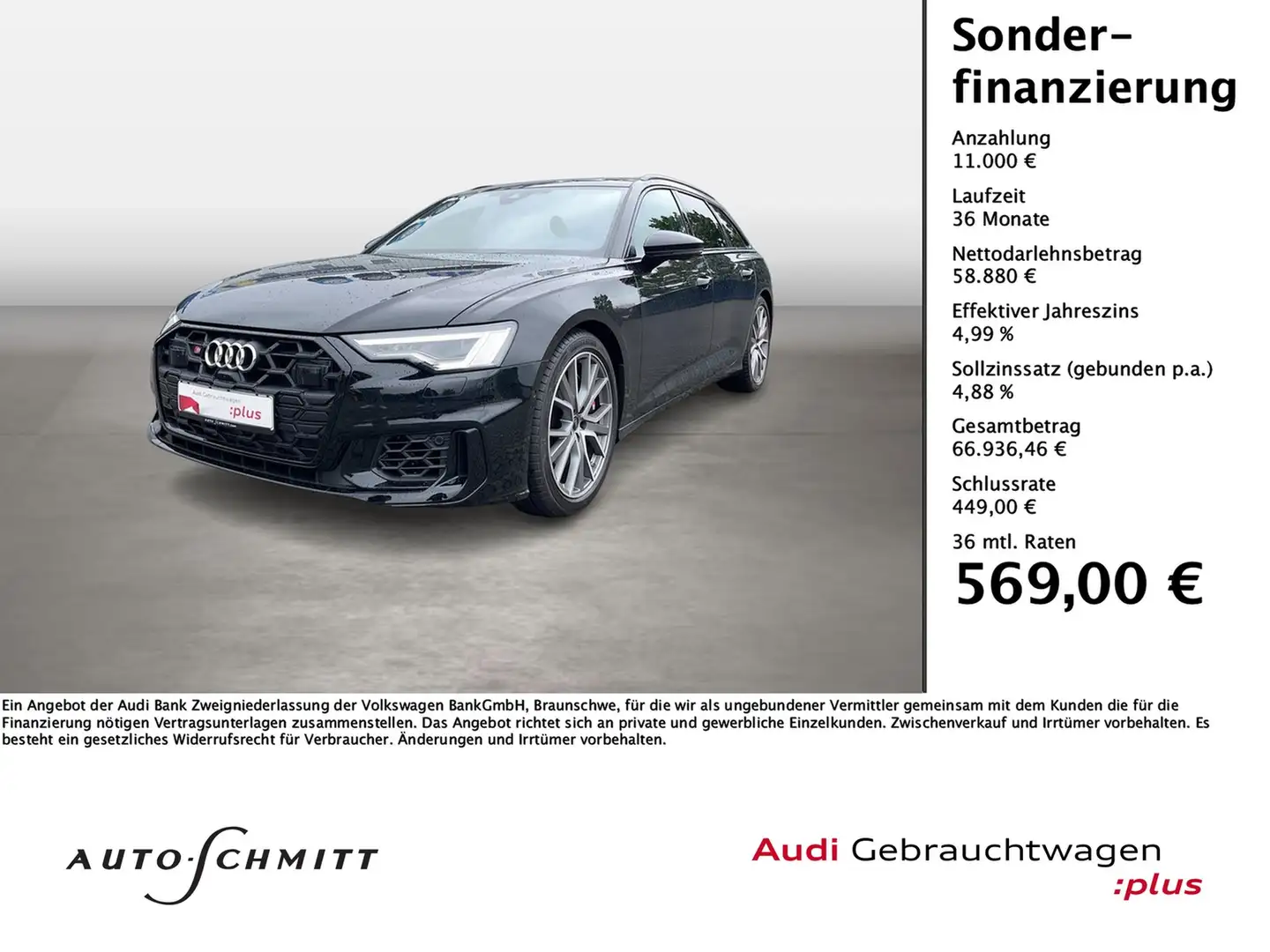 Audi S6 Avant 3.0 TDI quattro ACC LED Panoramadach Leder Schwarz - 1