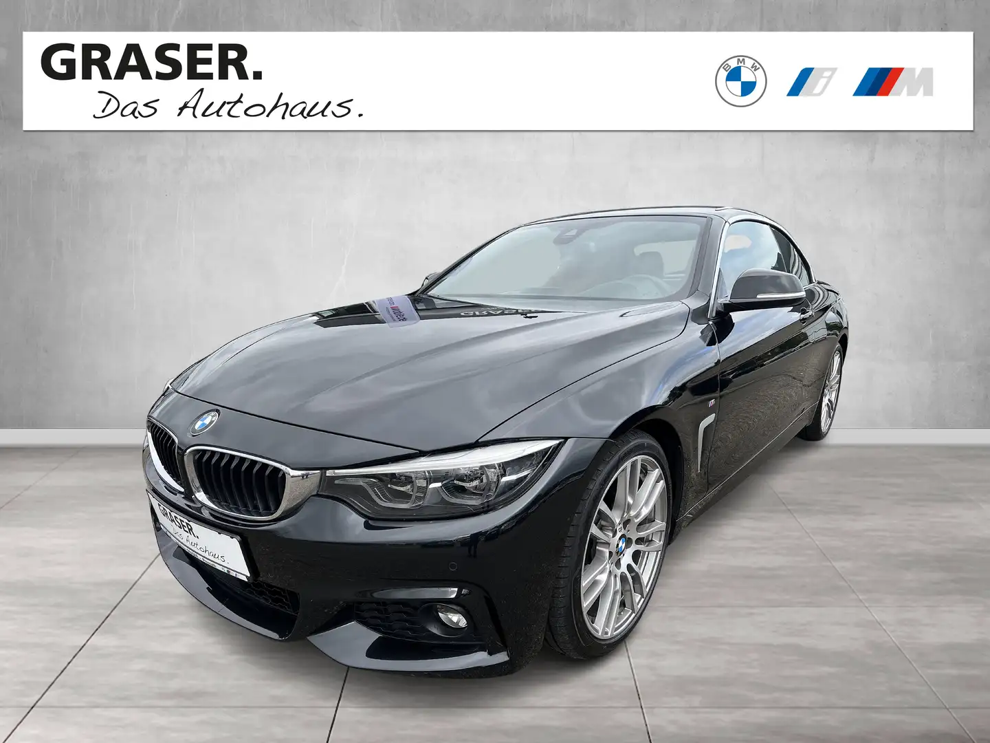 BMW 420 i Cabrio M Sportpaket Head-Up HiFi LED WLAN Schwarz - 1