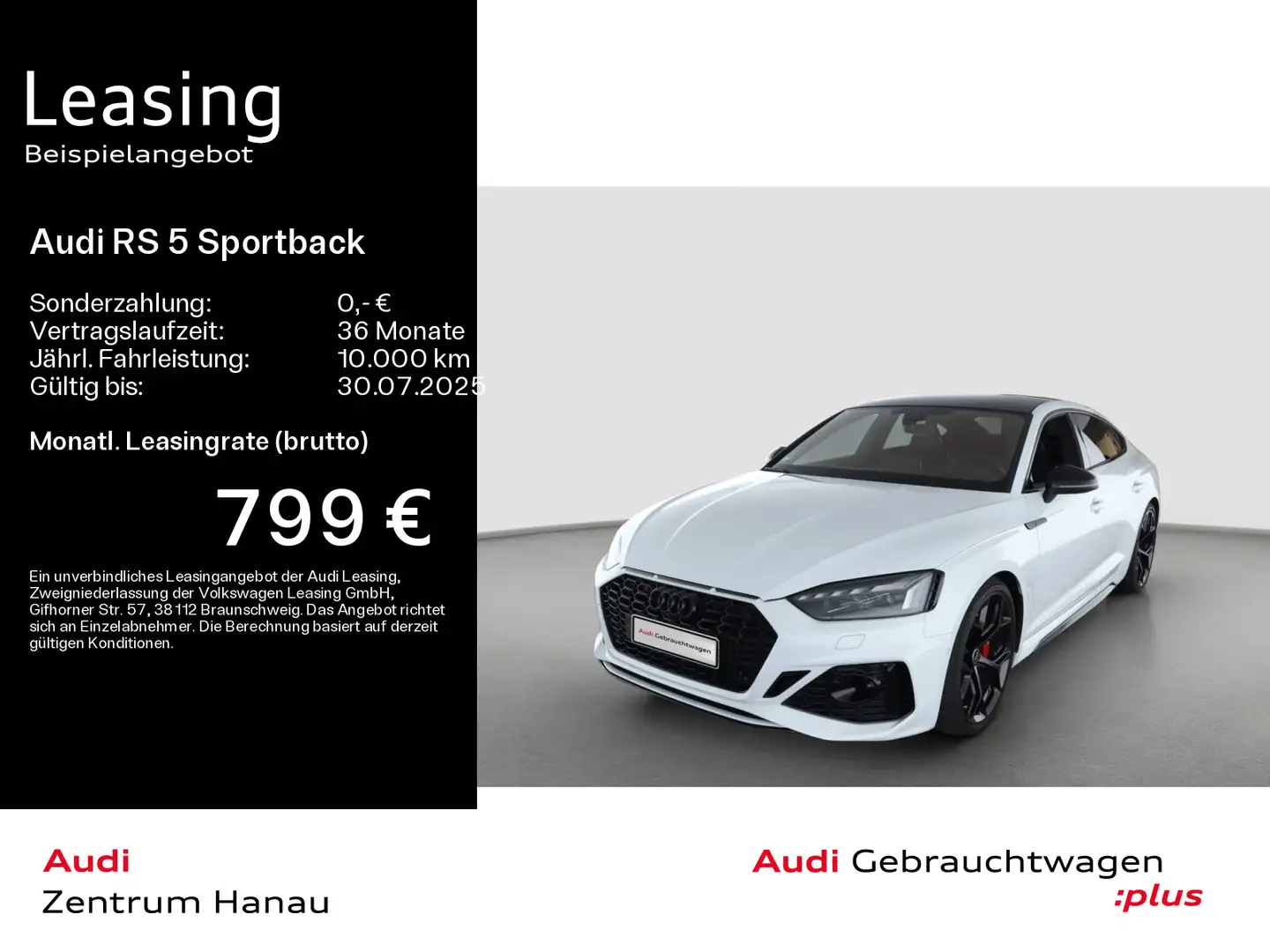 Audi RS5 *NAVI-PLUS*HUD*RS-AGA*PANO*290KM/H Weiß - 1