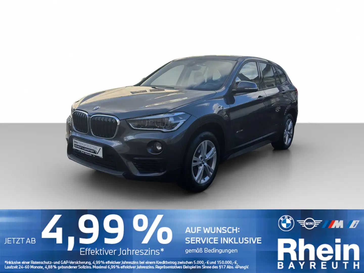 BMW X1 sDrive 18i Advantage Navi LED Lordose Shz DAB Navi Grau - 1