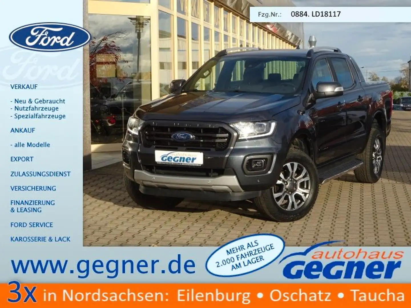 Ford Ranger DK 212PS Autm. Wildtrak 4x4 Rollo AHK Gris - 1