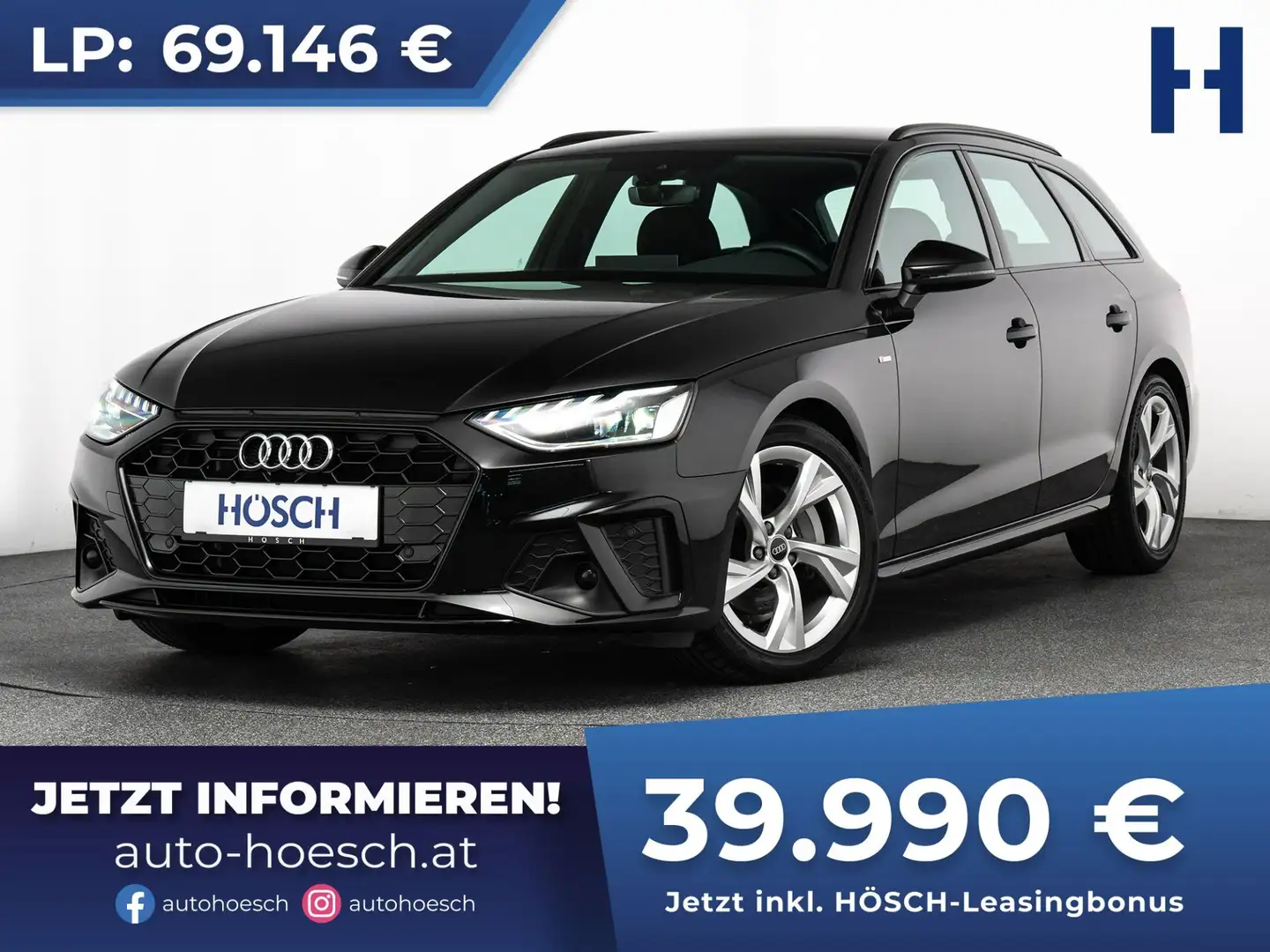 Audi A4 Avant 40 TDI S-Line BLACK ASSISTENZ LED -42% Schwarz - 1