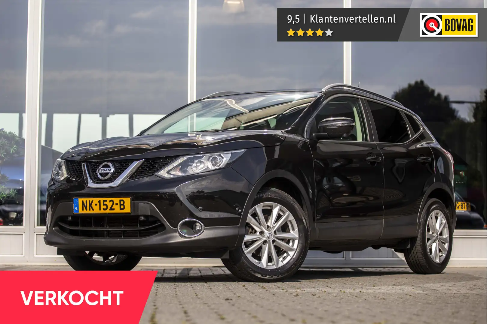 Nissan Qashqai 1.2 Business Edition | Pano | Trekhaak | Leder Zwart - 1