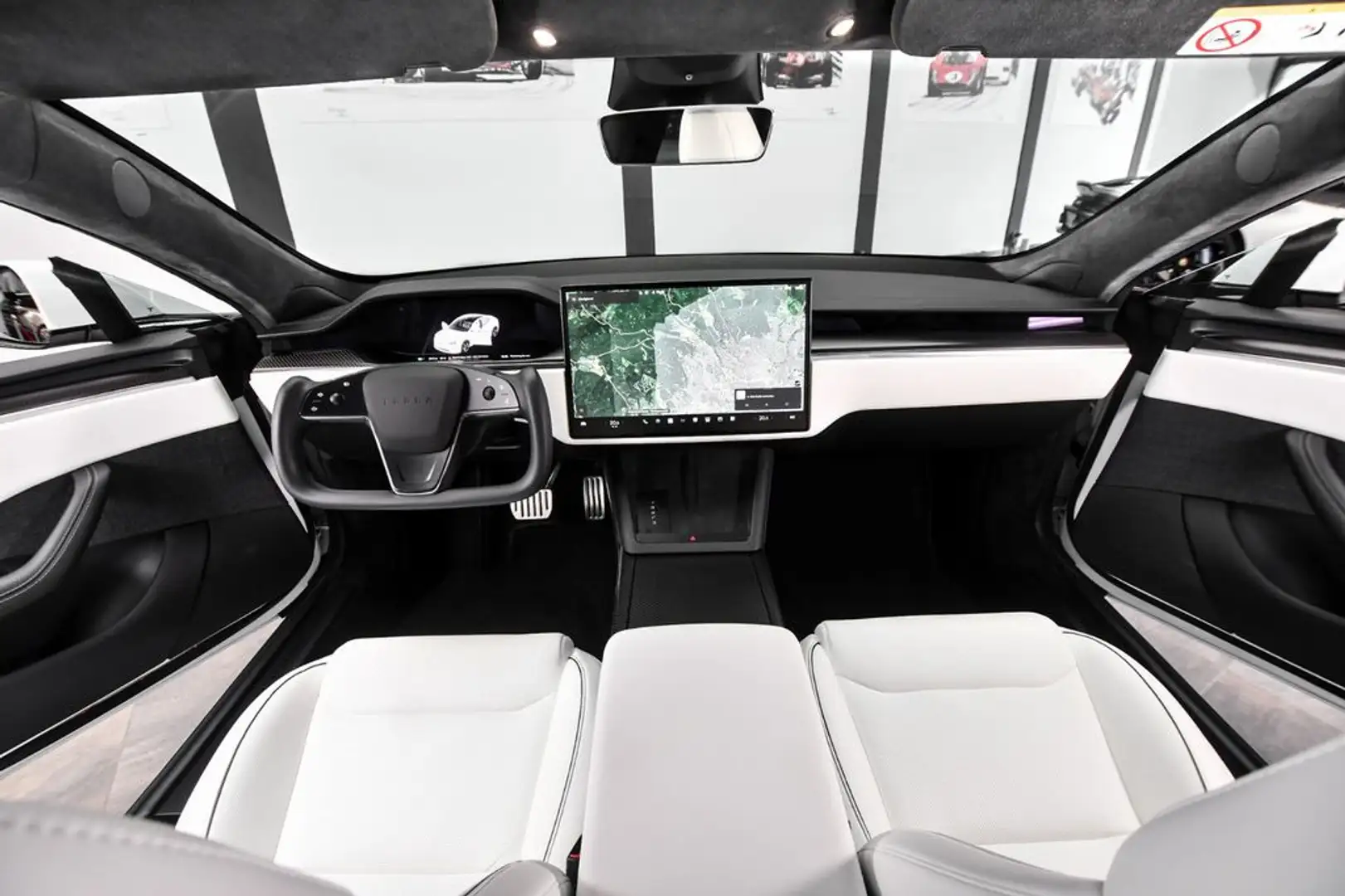Tesla Model S Plaid AWD Blanc - 1