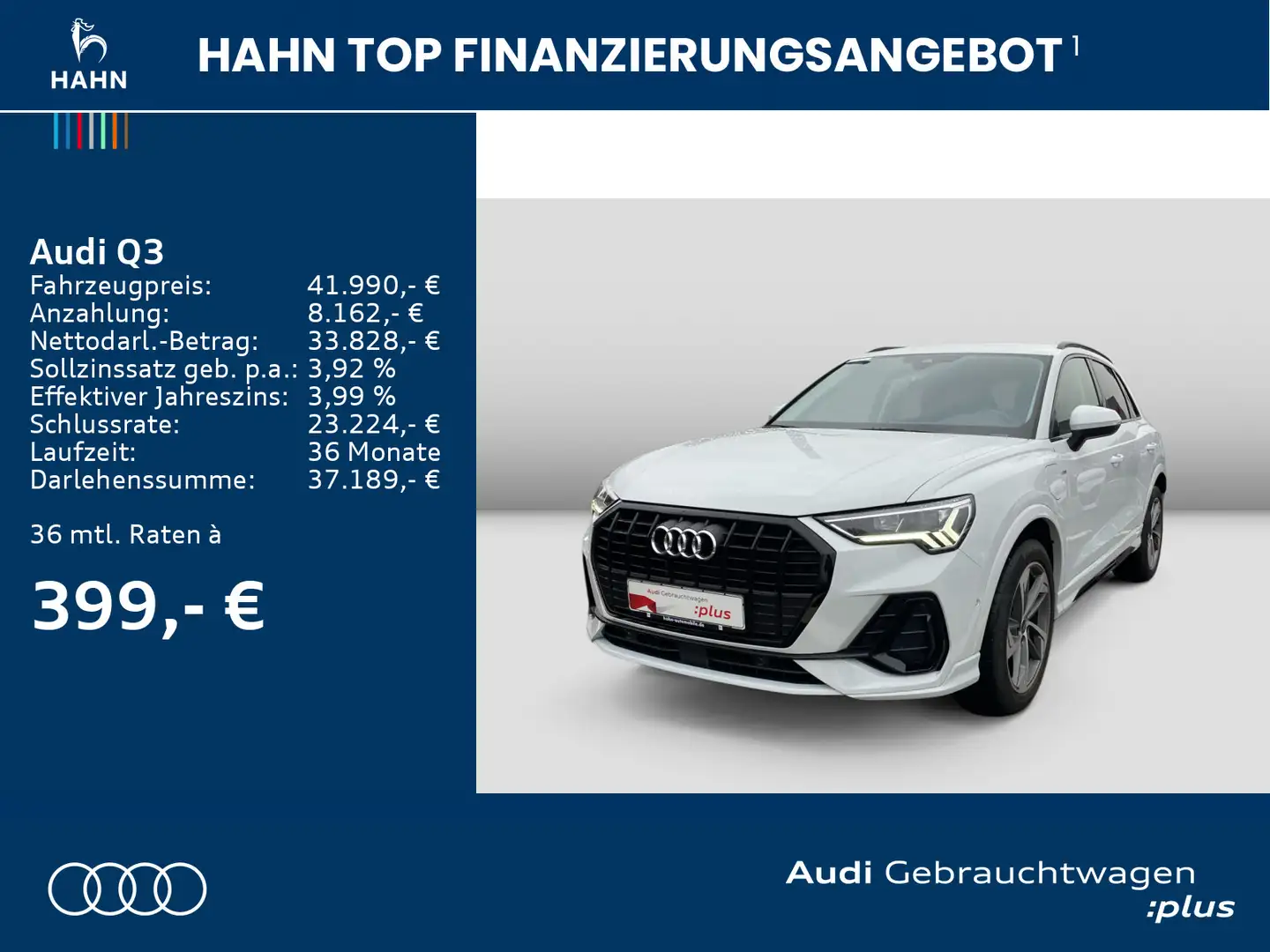 Audi Q3 45TFSIe S-Line S-Trc Virtual AHK CAM Weiß - 2