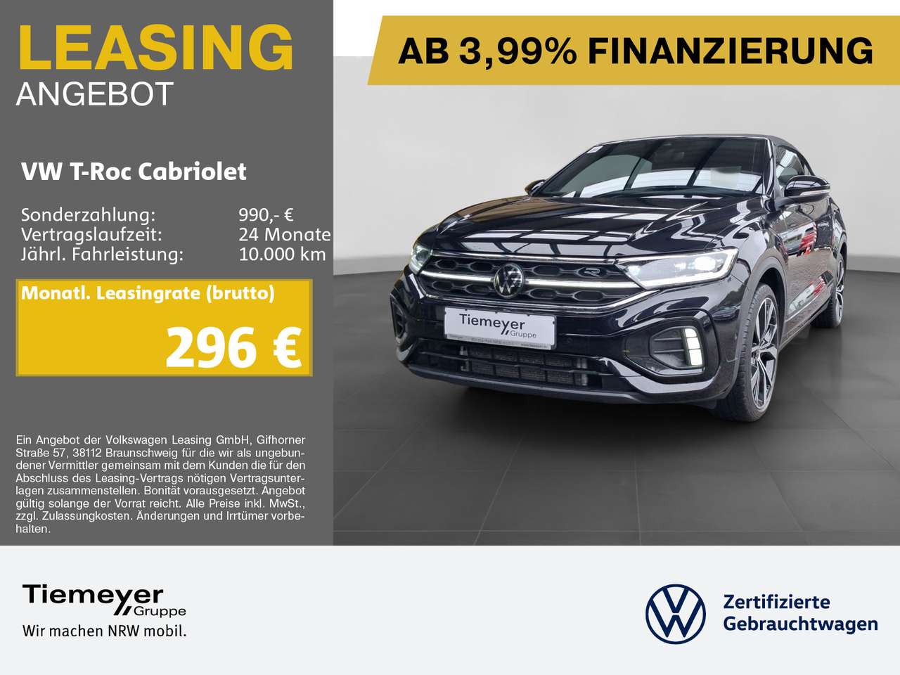 Volkswagen T-Roc — Volkswagen T-Roc T-Roc Cabrio 1.5 TSI DSG R-LINE LM19 STHZG MATRI
