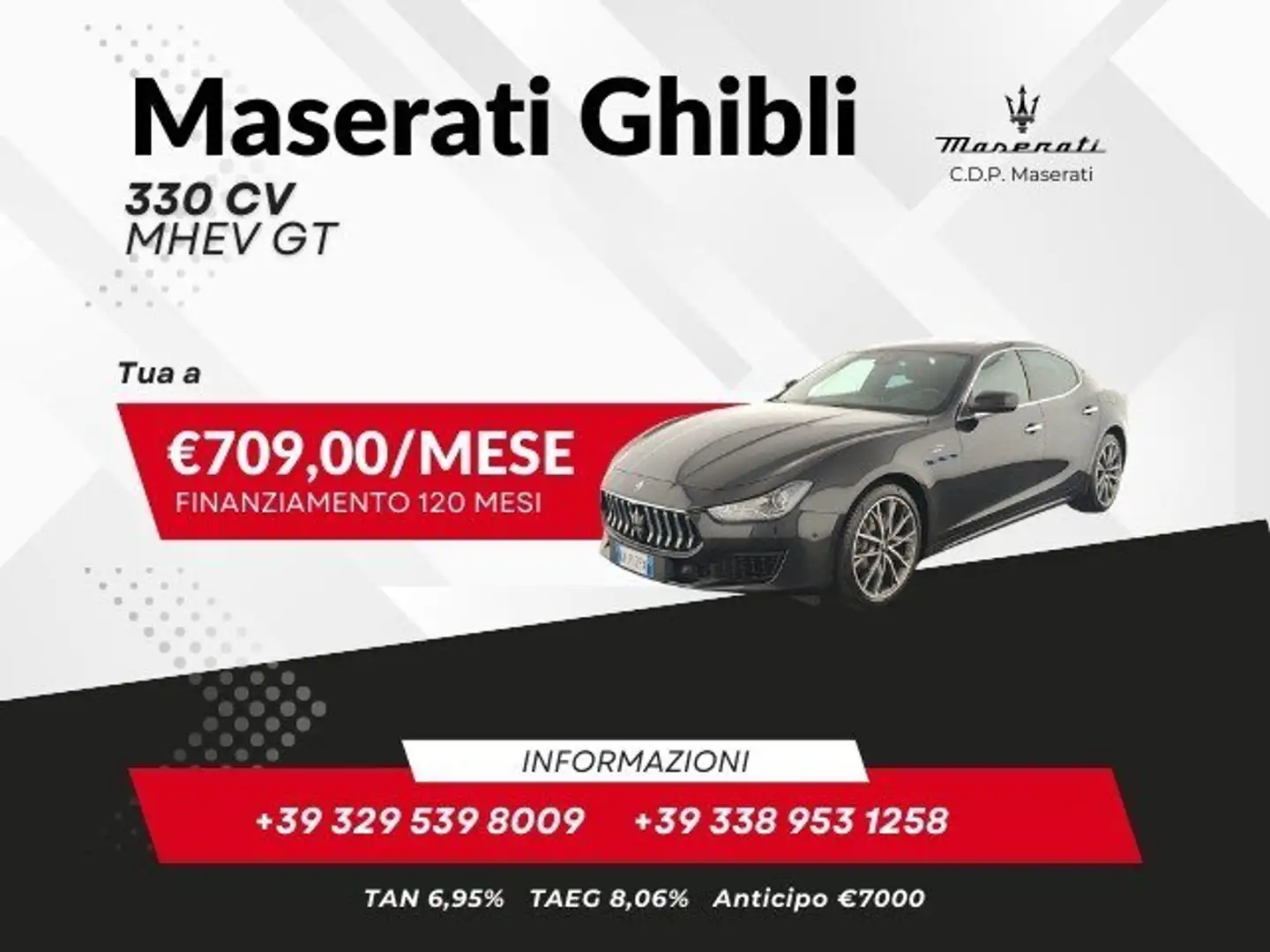 Maserati Ghibli Ghibli 330 CV MHEV GT Nero - 1