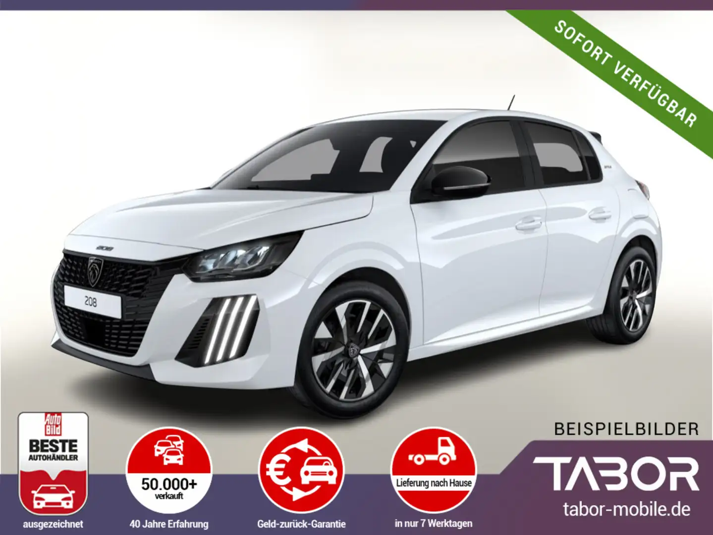 Peugeot 208 MHEV 100 DSC6 Active SHZ PDC LED Temp 4JGar Weiß - 1