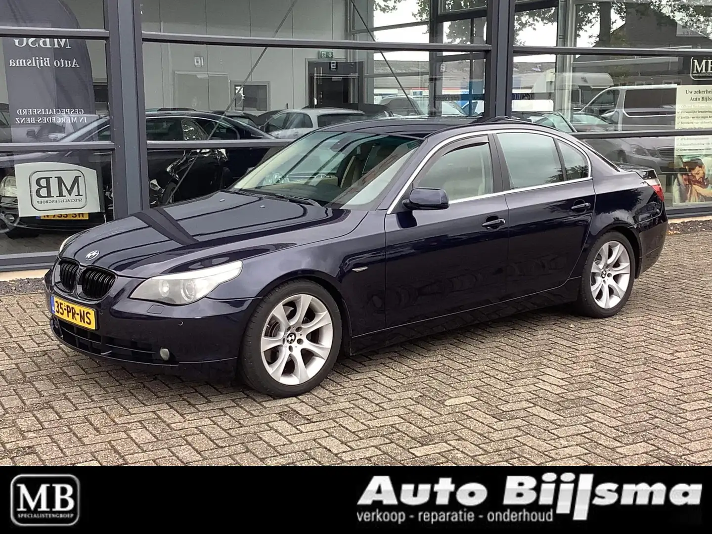 BMW 530 5-serie 530i automaat, leer, nette auto Bleu - 1