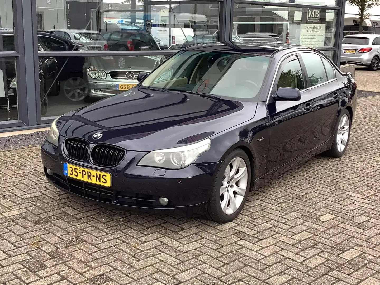 BMW 530 5-serie 530i automaat, leer, nette auto Bleu - 2