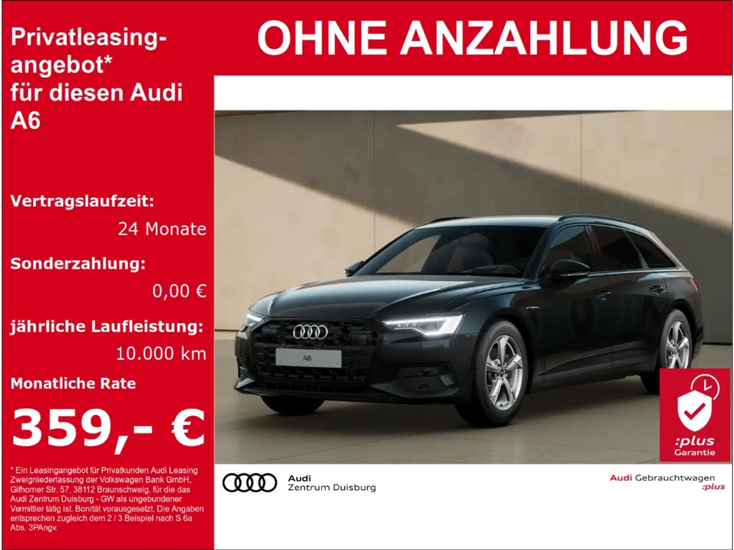 Audi A6 Avant 40 TDI advanced Zwart - 1