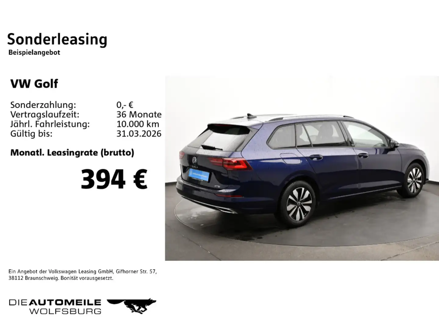 Volkswagen Golf 8 VIII Variant 1.5 eTSI DSG Move Pano/AHK/M Blau - 2
