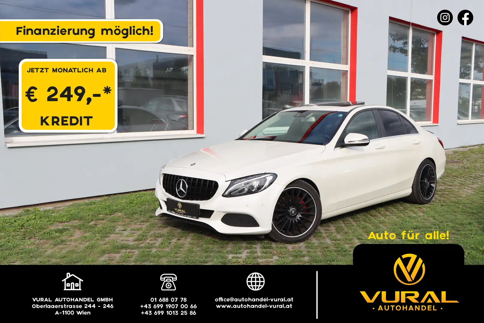 Mercedes-Benz C 200 d | Schiebedach | Kamera | NAVI | LED | Tempomat | Blanc - 1
