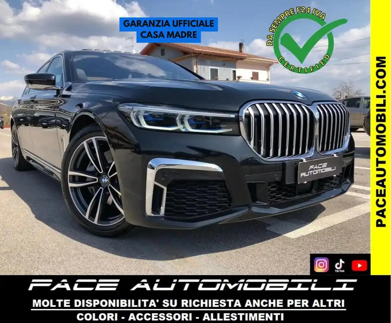 BMW 730 XDRIVE M SPORT M-SPORT MSPORT LED PDC TETTO PELLE Nero - 1
