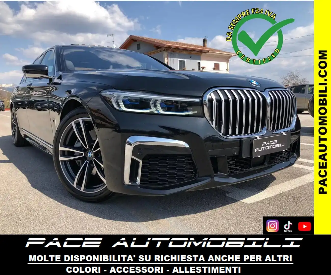 BMW 730 XDRIVE M SPORT M-SPORT MSPORT LED PDC TETTO PELLE Nero - 1
