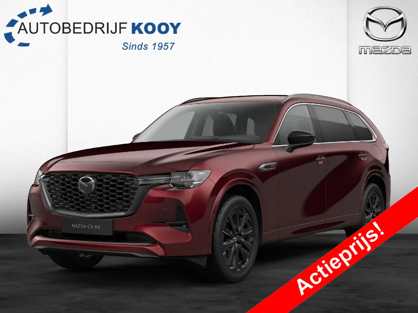 Mazda CX-80 2.5 e-SkyActiv PHEV 327pk Homura - Captain Seat Pa Rood - 1