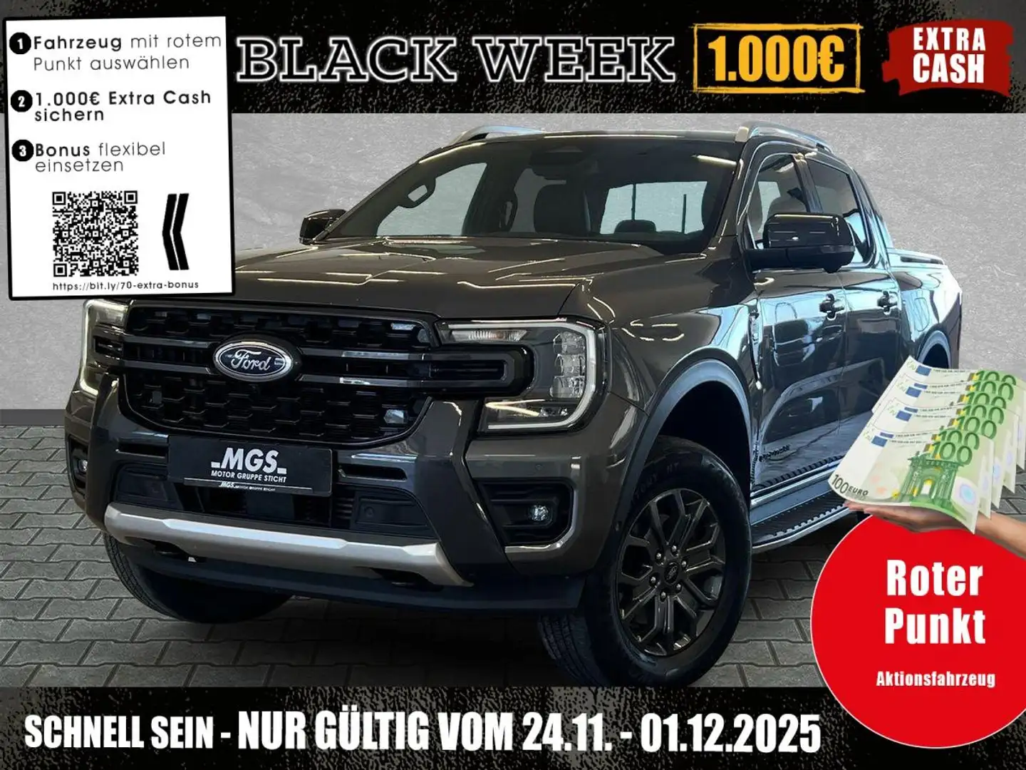 Ford Ranger Wildtrak 4WD Doppelkabine 2.0 EcoBlue Grau - 1