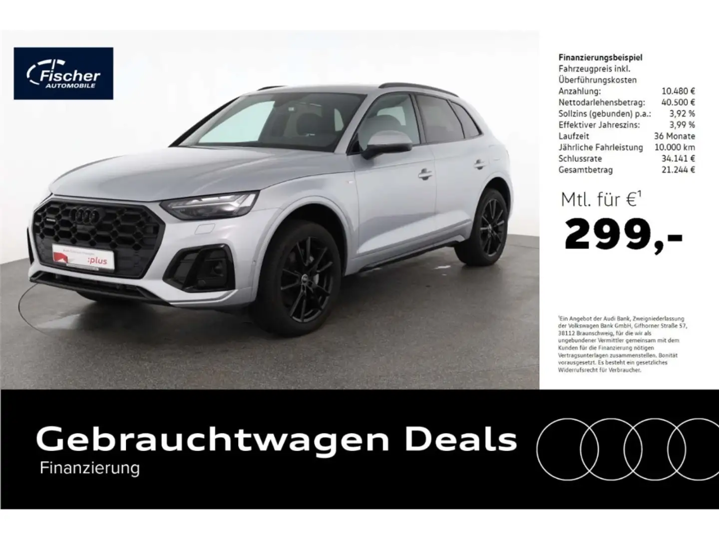 Audi Q5 55 TFSI e quattro S line S-Tronic AHK/Matrix Silber - 1