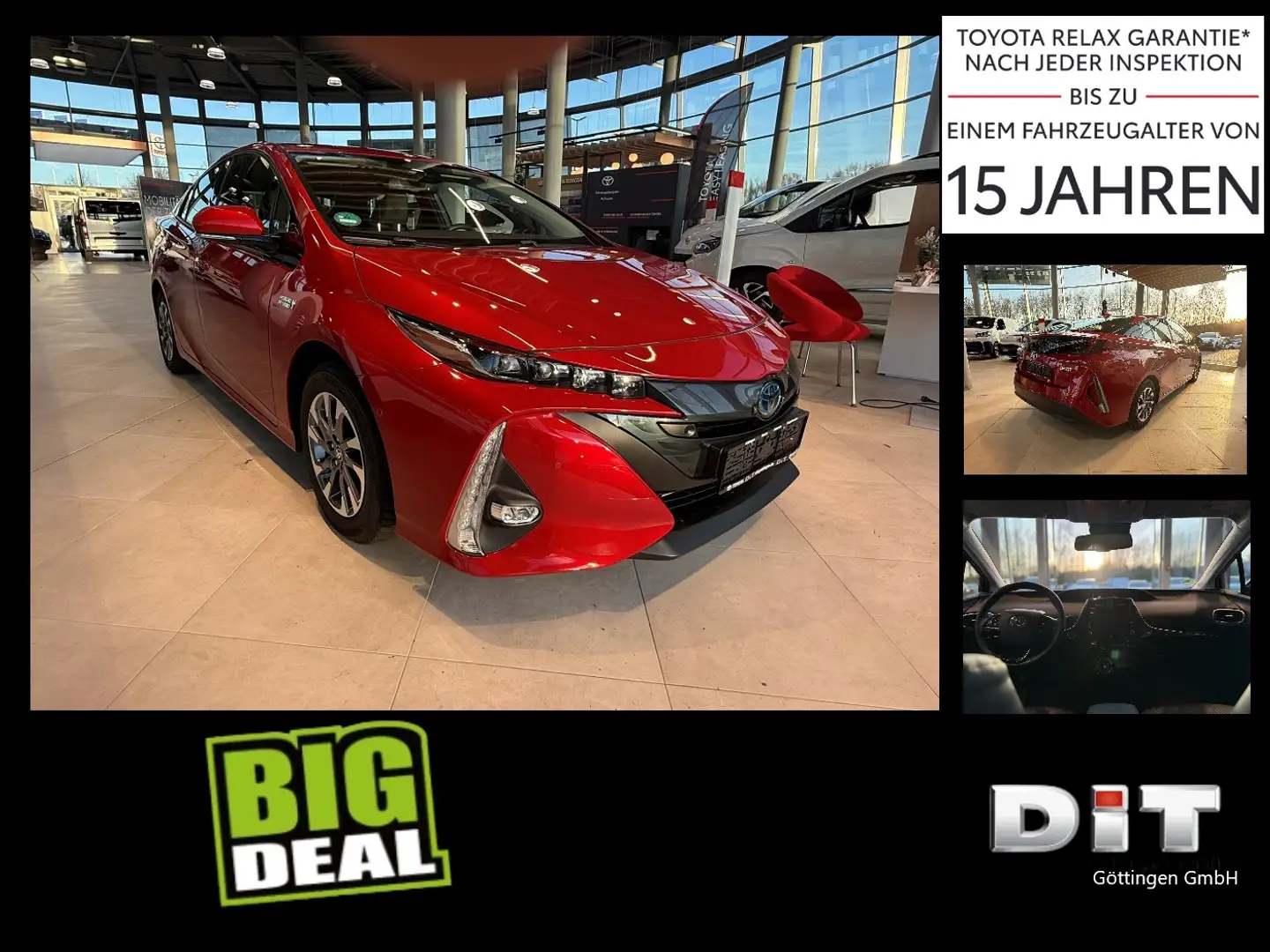 Toyota Prius 1.8 Executive ACC+LED+Navi+SHZ+2xKlima+LM Rot - 2