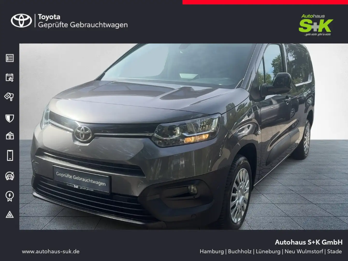 Toyota Proace City L2 1,5 D 96 KW (130 PS)+NAVI+PDC Grigio - 1