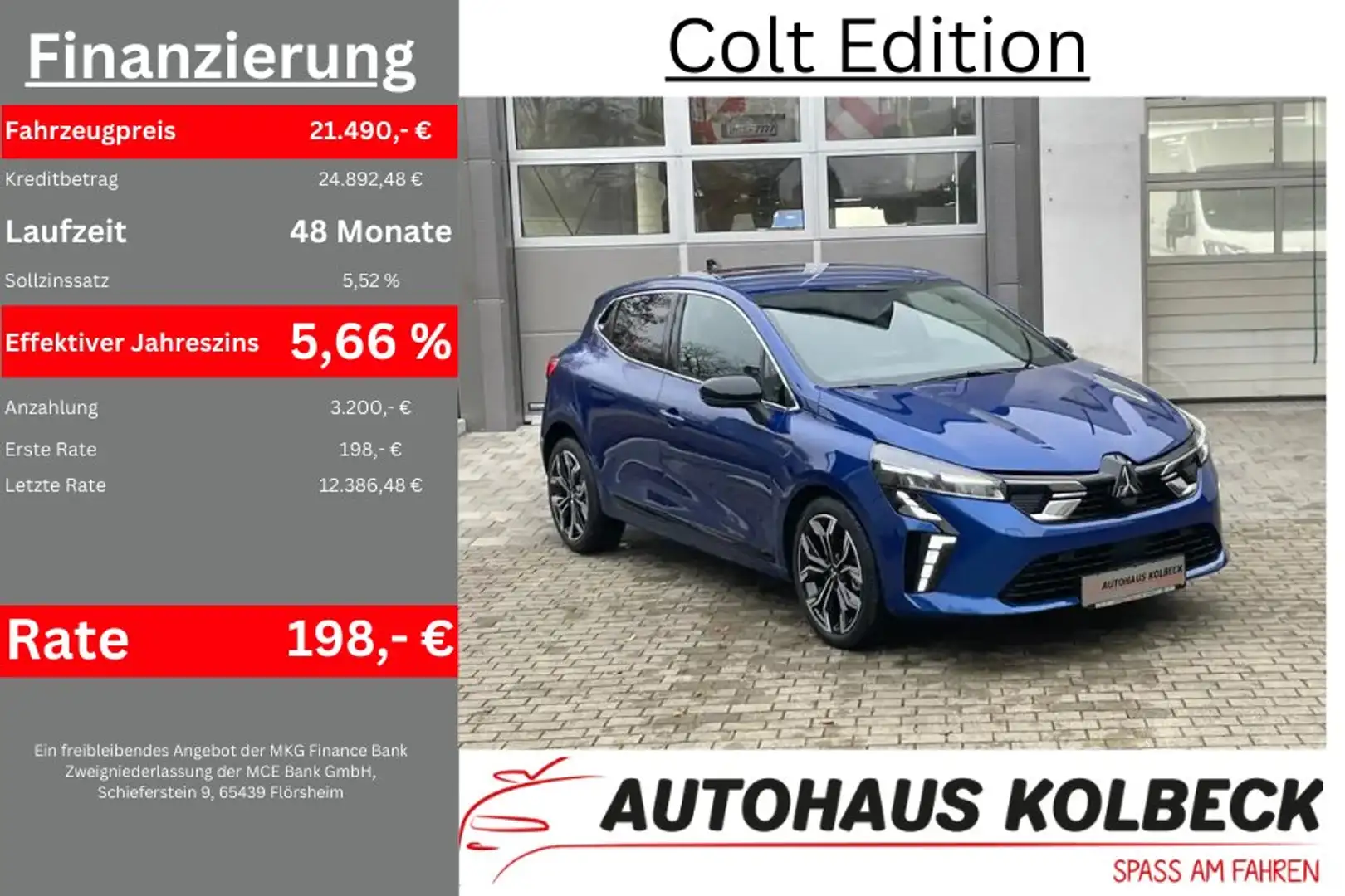 Mitsubishi Colt Colt 1.0 Turbo Edition Blau - 1
