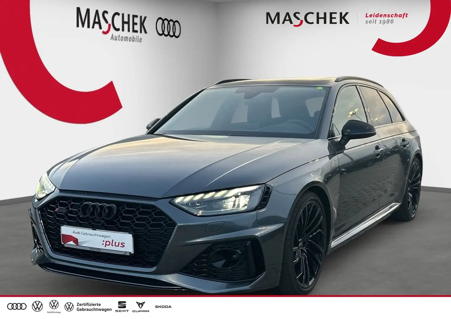 Audi RS4 Avant Black Pano RS-AGA Matrix RS-Dynamik B&O Grau - 1