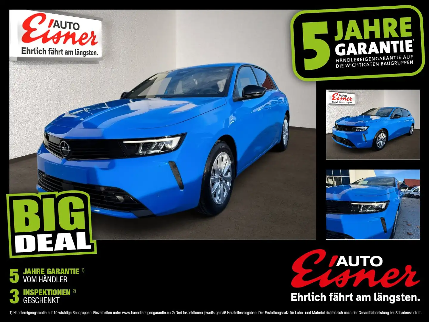 Opel Astra 5T EDITION 1.2 Tageszulassung Blau - 1