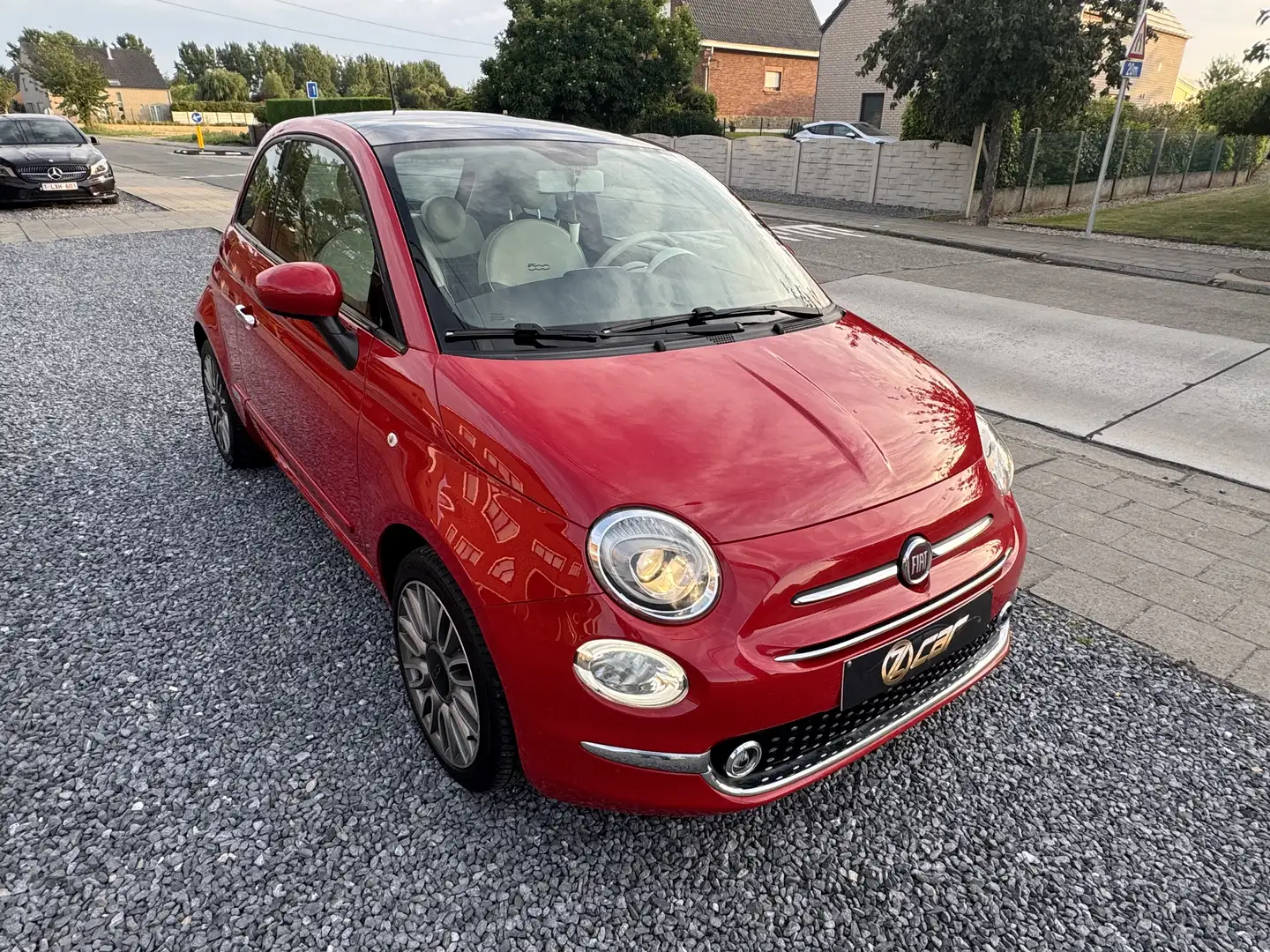Fiat 500 1.2i ECO Lounge ETAT NEUF/NAVI/TOIT/JANTES/GARANTI Rouge - 2
