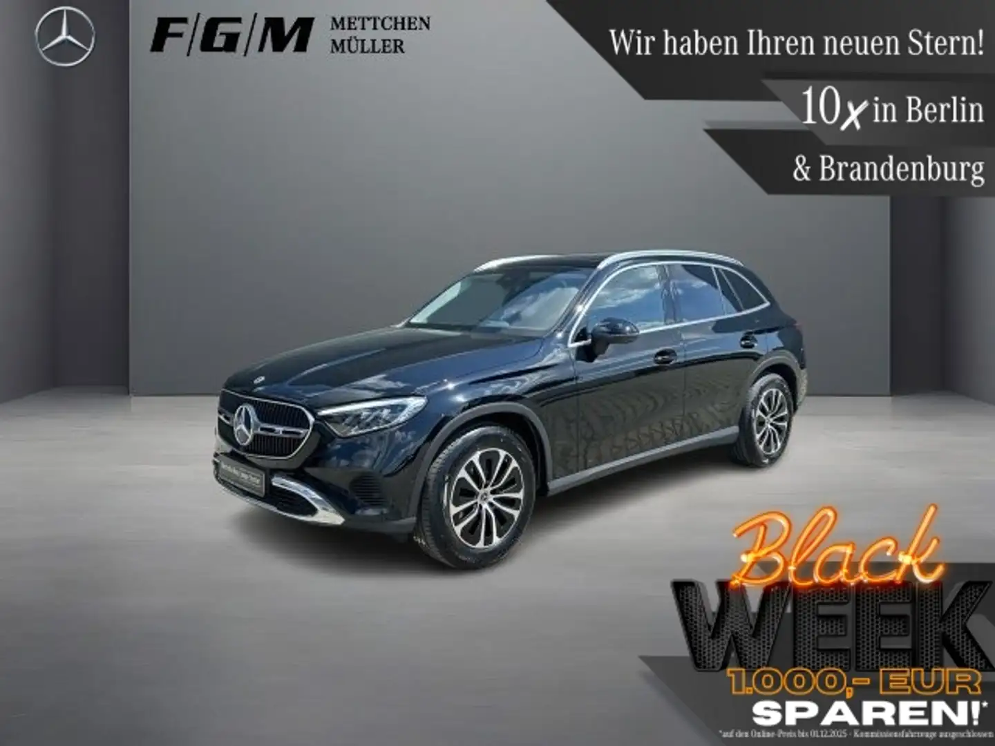 Mercedes-Benz GLC 200 4M Avantgarde S-Dach|TWA|Pano|Sitzhz|Kam Schwarz - 1