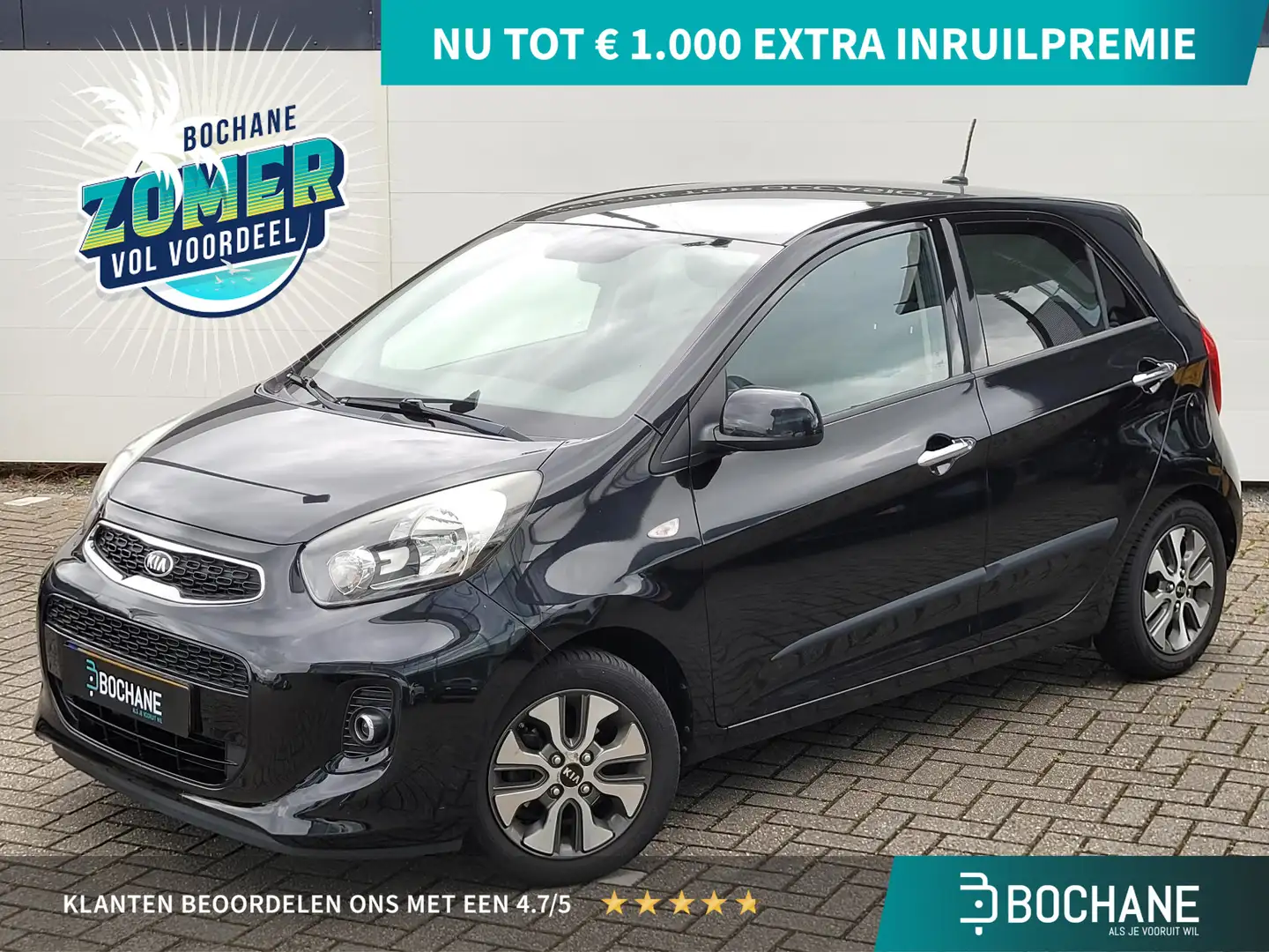 Kia Picanto 1.0 CVVT ComfortPlusLine Navigator (Leuk & Zuinig) Schwarz - 1