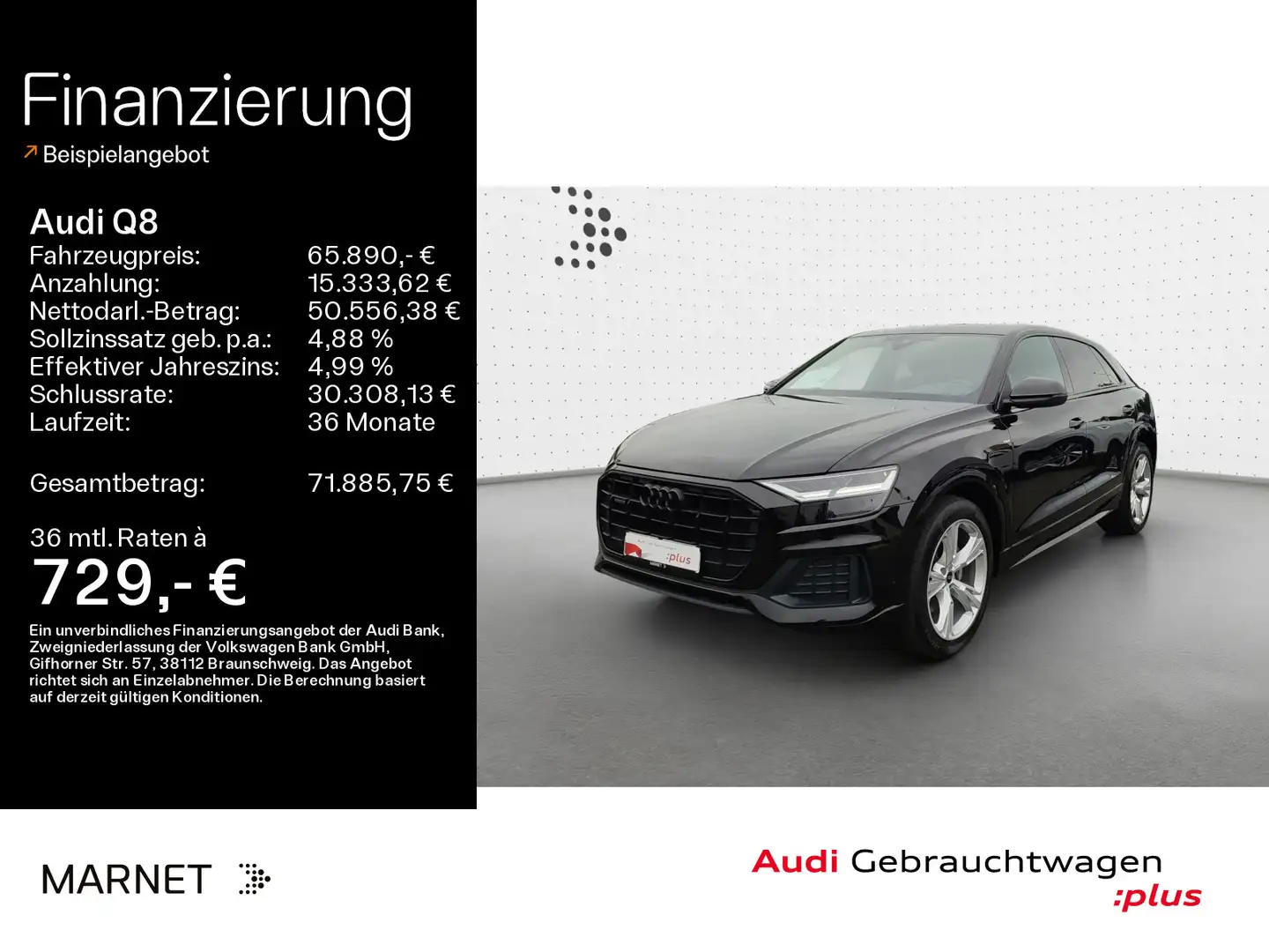 Audi Q8 SUV 50 TDI quattro*S line*Optikpaket*virtual Schwarz - 1