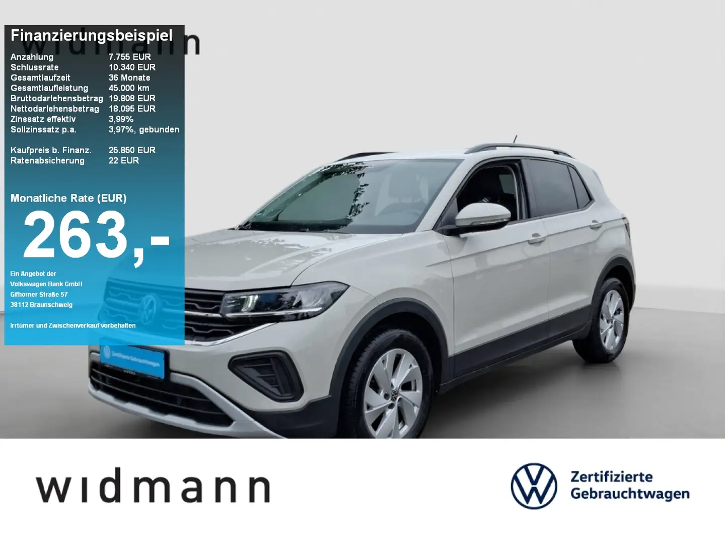 Volkswagen T-Cross Life 1.0 TSI 115 PS DSG AHK ACC Grau - 1