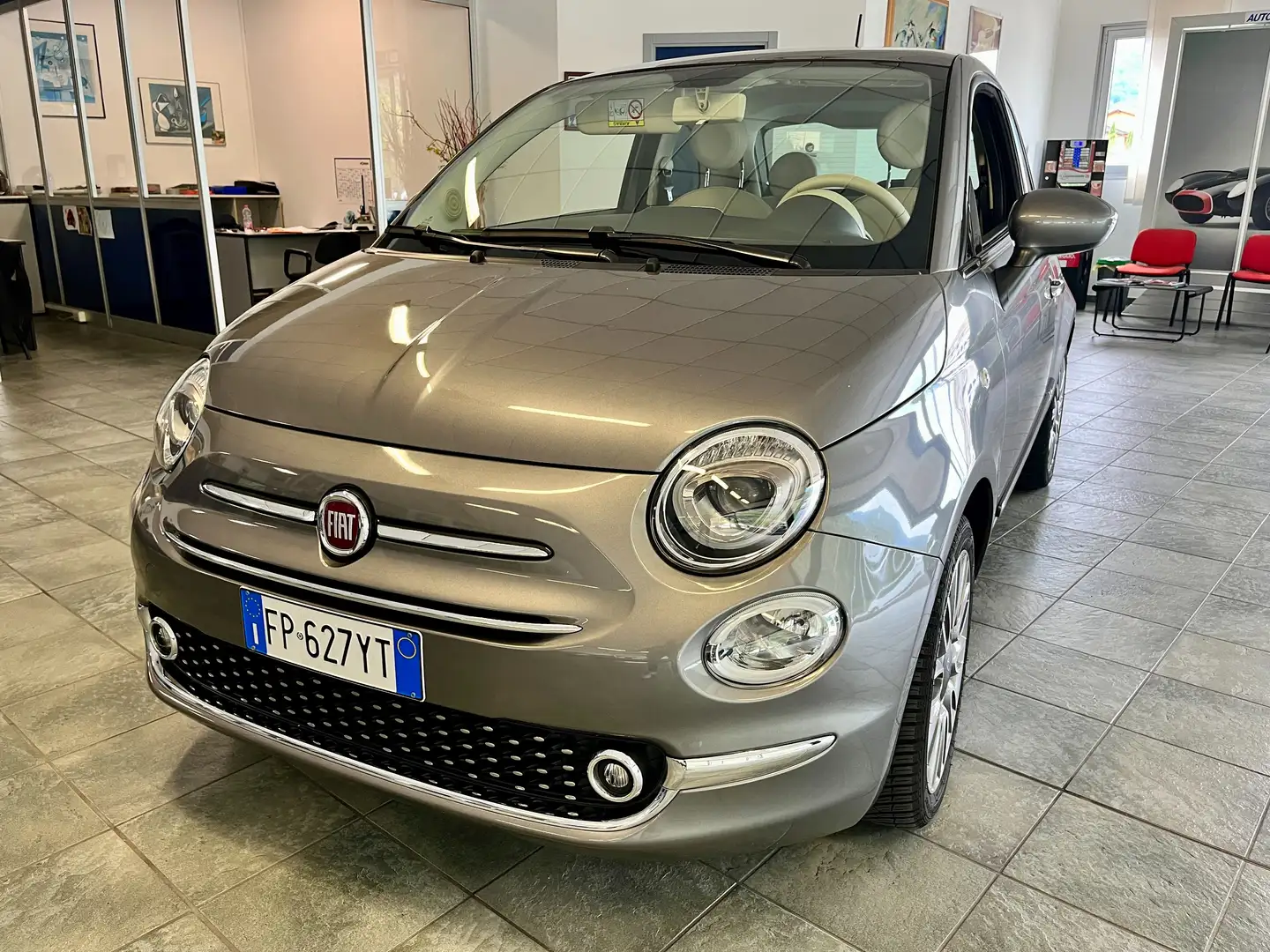 Fiat 500 1.2 Lounge Mirror 69cv Gris - 1