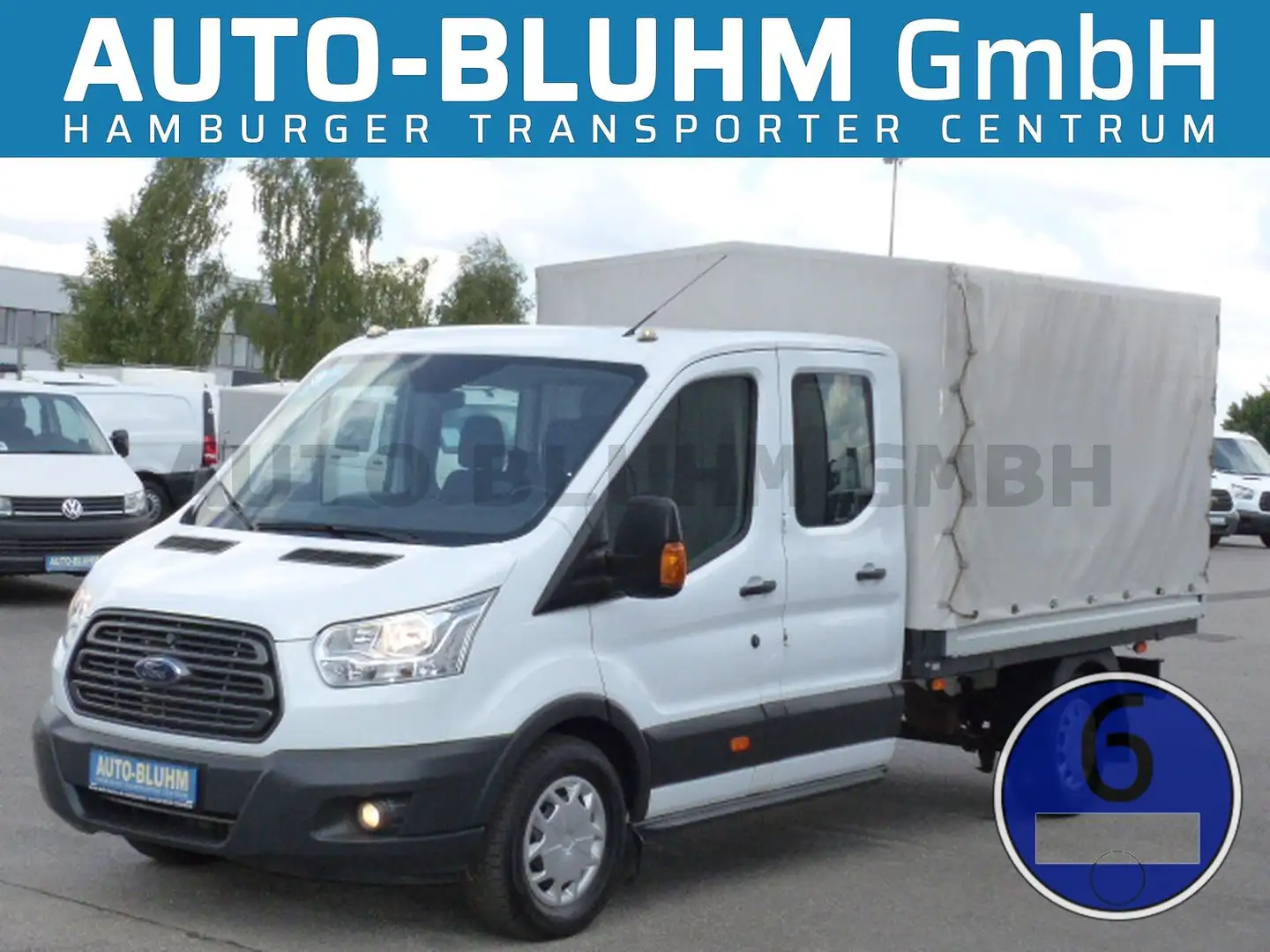 Ford Transit 350-EB Doka Plane L3 AC Stdhzg AHK 2.6T Bianco - 1