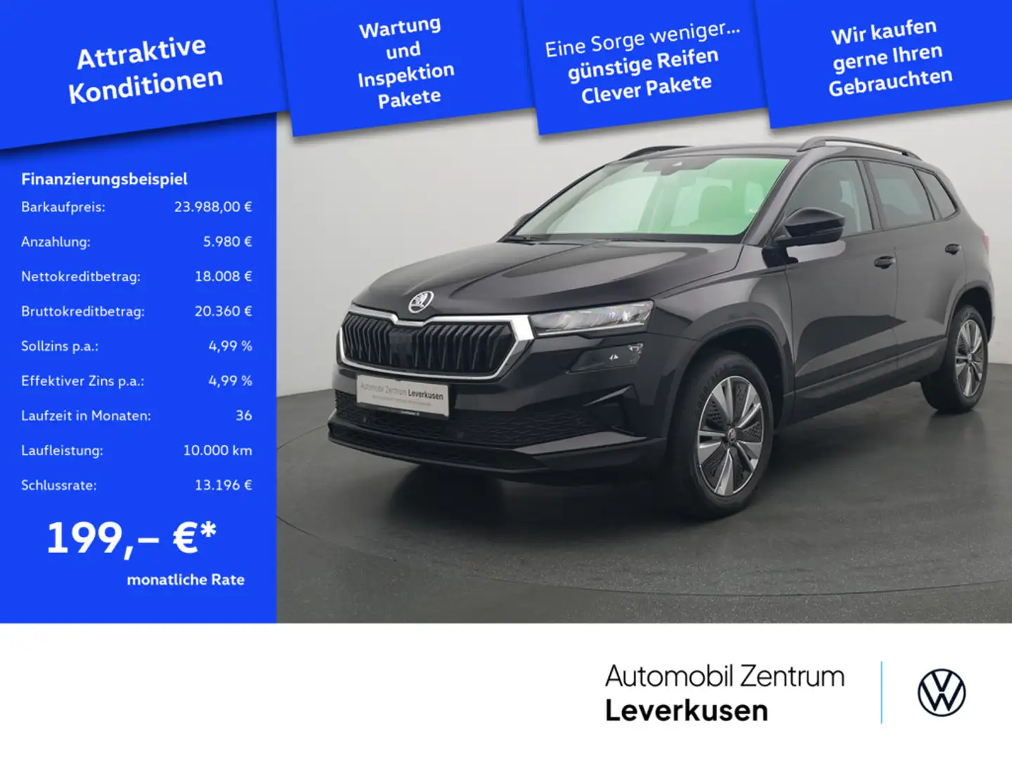 Skoda Karoq Ambition DSG VIRT LED KAM SHZ PDC Schwarz - 1
