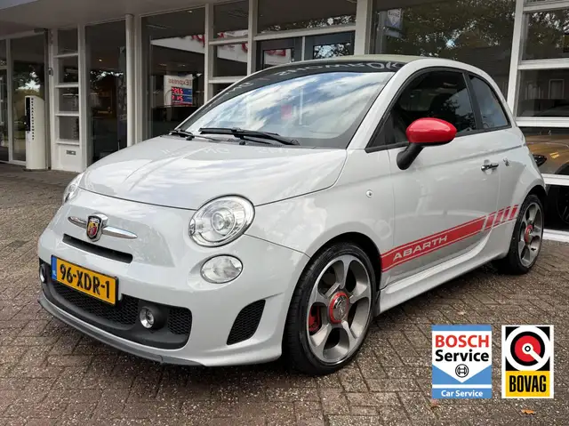Fiat 500C Abarth 1.4-16V Cabrio NAP! Leer, Parkeersensoren, LM..